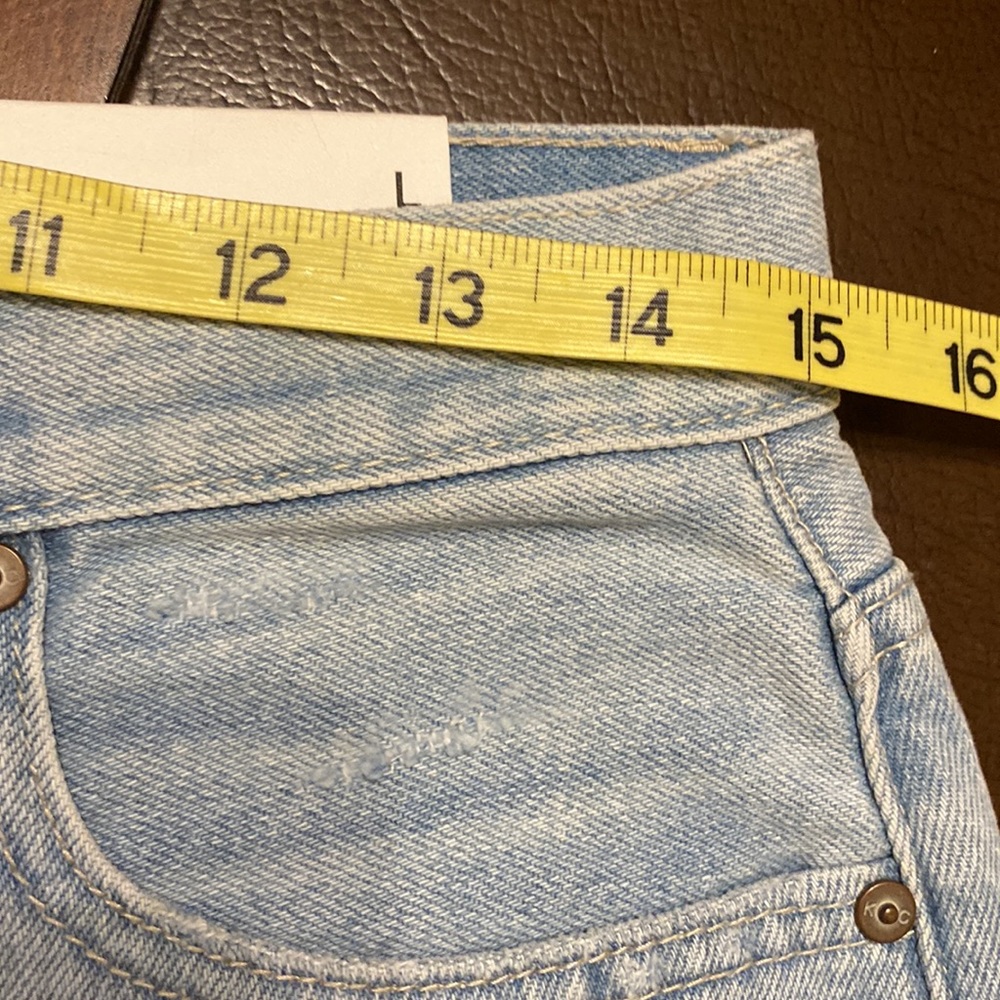 KanCan light wash shorts New size large hi rise - Picture 4 of 6